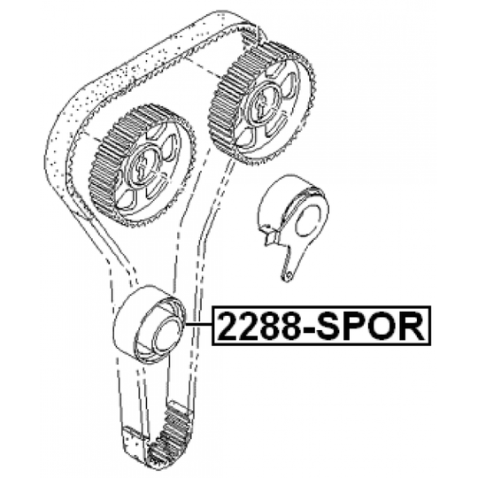 2288-SPOR - Deflection/Guide Pulley, timing belt 