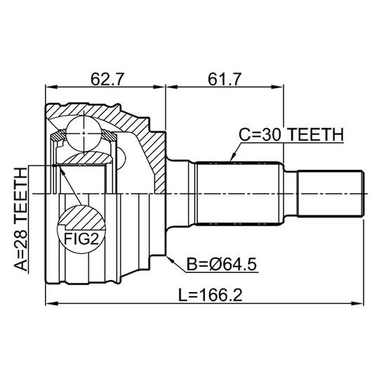 1710-Q7 - Joint Kit, drive shaft 