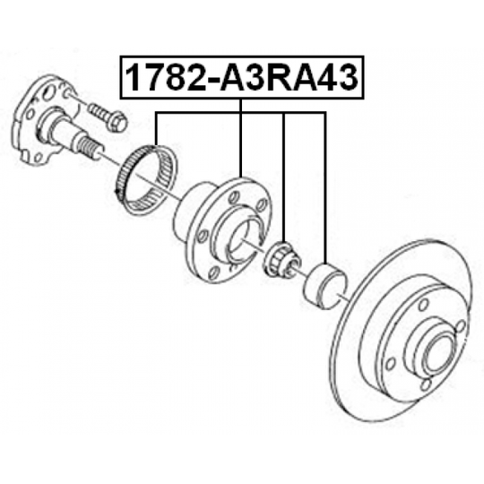 1782-A3RA43 - Wheel hub 