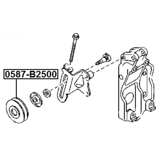 0587-B2500 - Tensioner Pulley, v-ribbed belt 