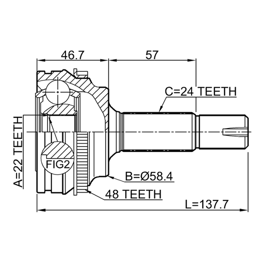 0110-NCP10A48 - Joint, drive shaft 