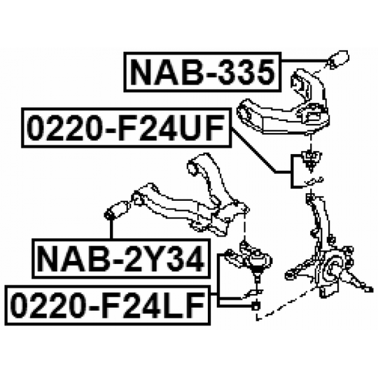 NAB-335 - Control Arm-/Trailing Arm Bush 