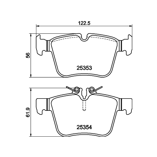 MDB3711 - Brake Pad Set, disc brake 