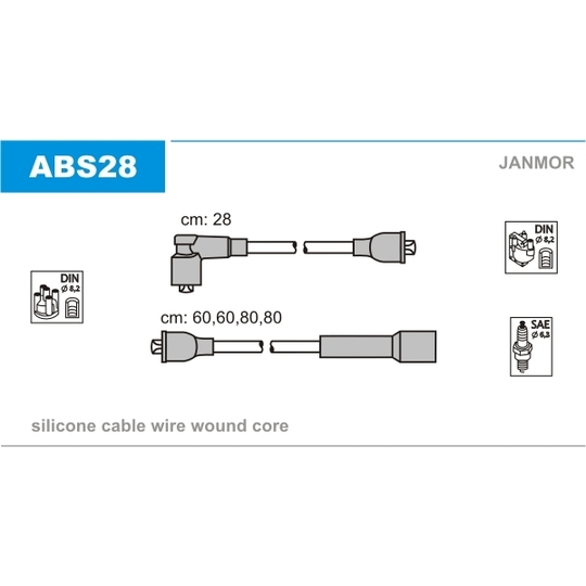 ABS28 - Sytytysjohtosarja 