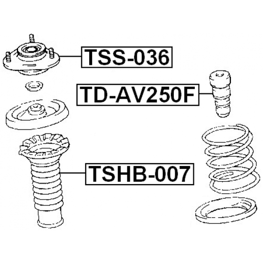 TSS-036 - Mounting, shock absorbers 