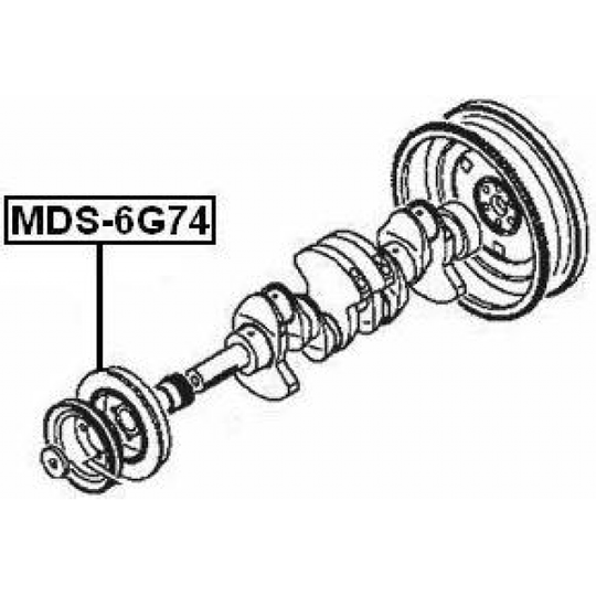 MDS-6G74 - Belt Pulley, crankshaft 