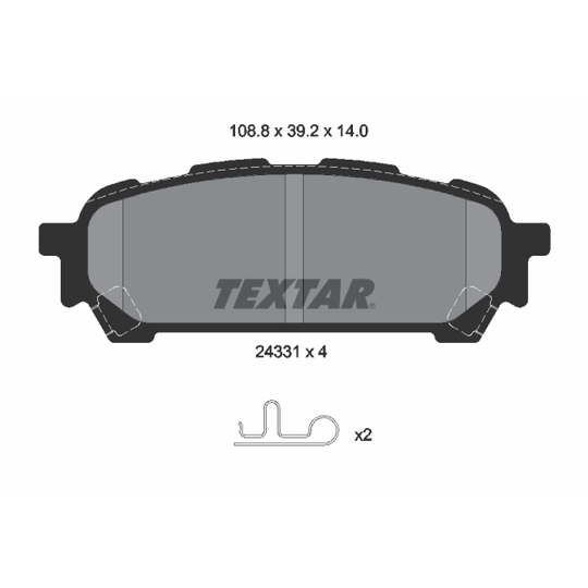 2433101 - Brake Pad Set, disc brake 