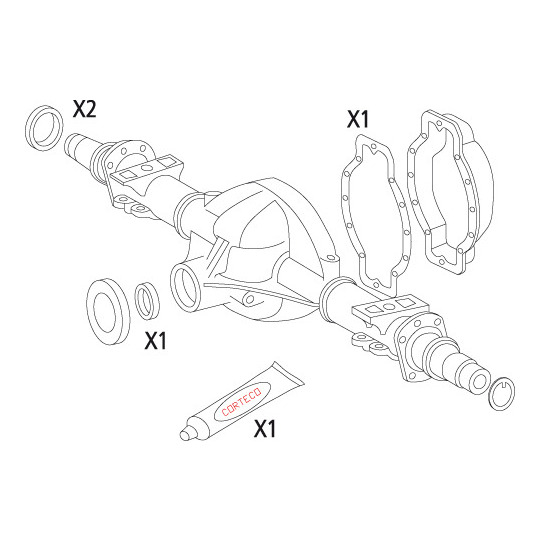 19536223 - Packningssats, differential 