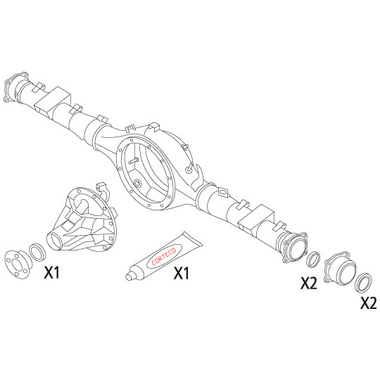 19536184 - Gasket Set, differential 