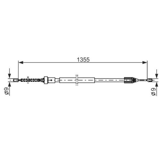 1 987 482 309 - Cable, parking brake 