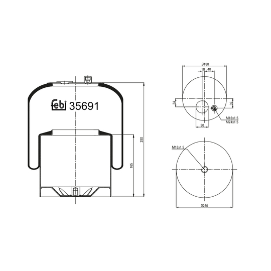 35691 - Boot, air suspension 