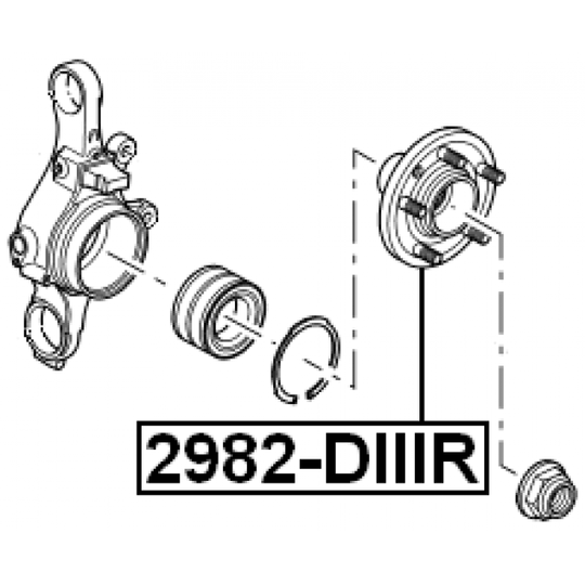 2982-DIIIR - Wheel hub 