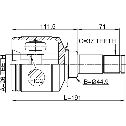 1611-164FLH - Joint, drive shaft 