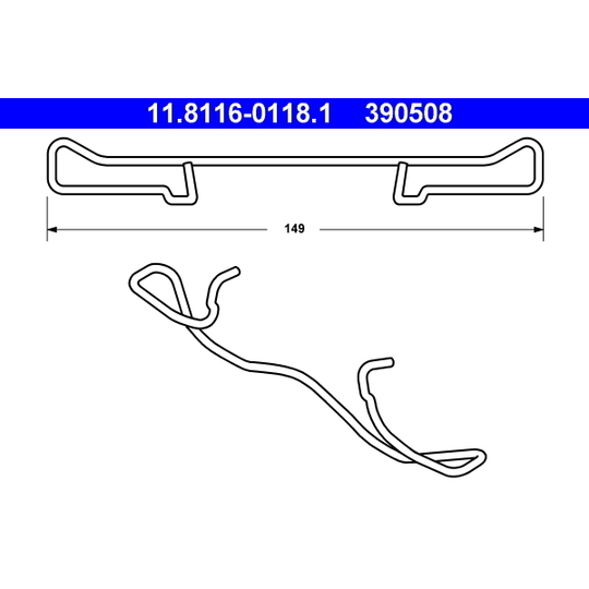 11.8116-0118.1 - Spring, brake caliper 