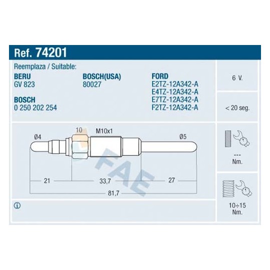 74201 - Glow Plug 