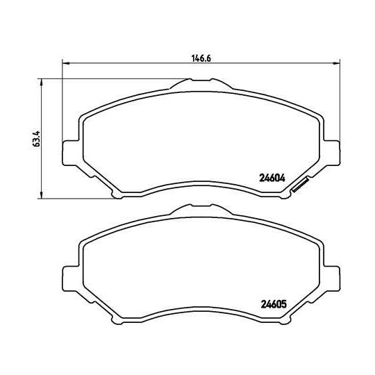 P 11 022 - Brake Pad Set, disc brake 