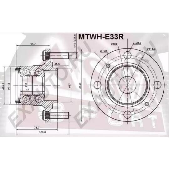 MTWH-E33R - Wheel hub 