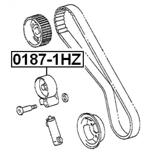 0187-1HZ - Tensioner Pulley, timing belt 
