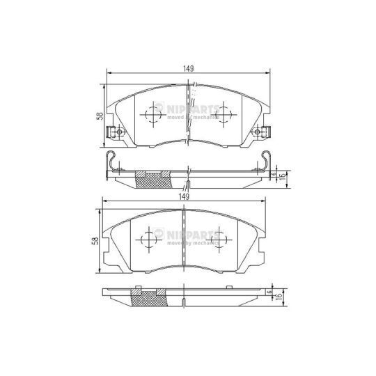 J3600534 - Brake Pad Set, disc brake 