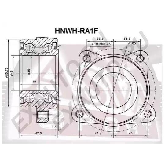 HNWH-RA1F - Wheel hub 