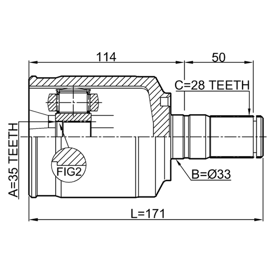 1211-CMATLH - Joint Kit, drive shaft 