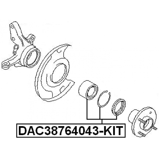 DAC38764043-KIT - Pyöränlaakeri 