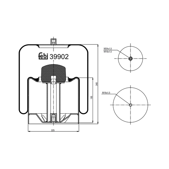 39902 - Boot, air suspension 