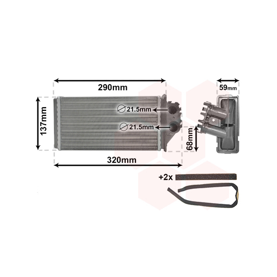 40006228 - Heat Exchanger, interior heating 