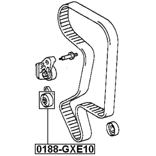 0188-GXE10 - Deflection/Guide Pulley, timing belt 