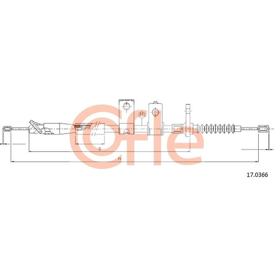 17.0366 - Cable, parking brake 