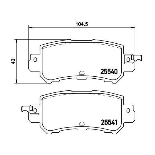 P 49 047 - Brake Pad Set, disc brake 