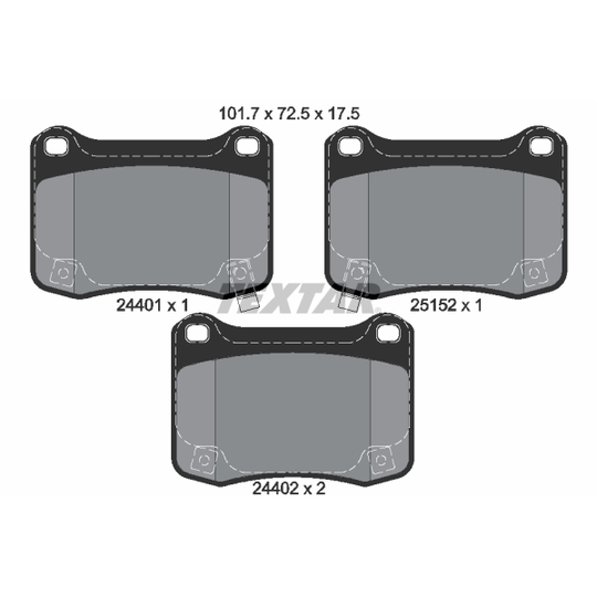 2440101 - Brake Pad Set, disc brake 