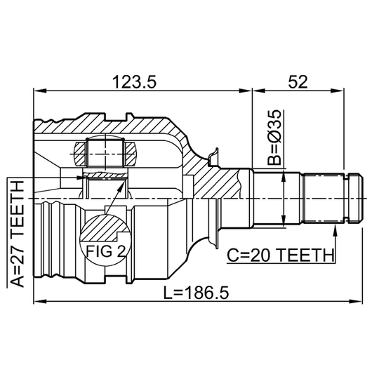 0111-SXV10LH - Joint, drive shaft 