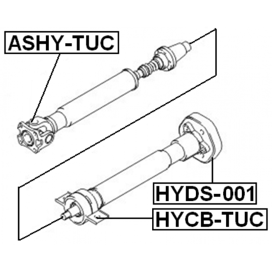 HYCB-TUC - Bearing, propshaft centre bearing 