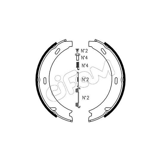 153-233K - Brake Shoe Set, parking brake 