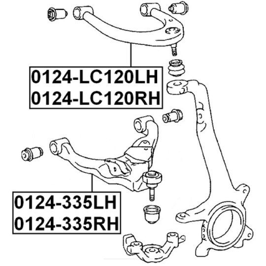 0124-LC120LH - Track Control Arm 