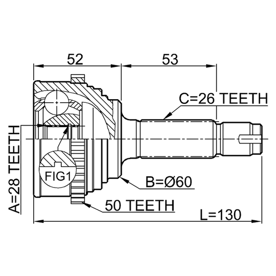 0310-054A50 - Led, drivaxel 