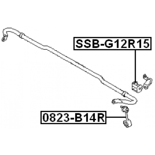 0823-B14R - Rod/Strut, stabiliser 