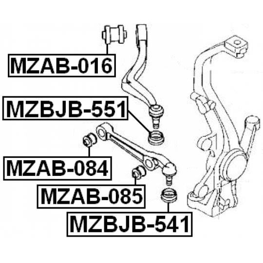 MZBJB-551 - Repair Kit, ball joint 