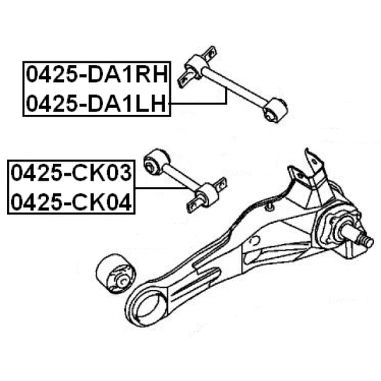 0425-DA1LH - Track Control Arm 