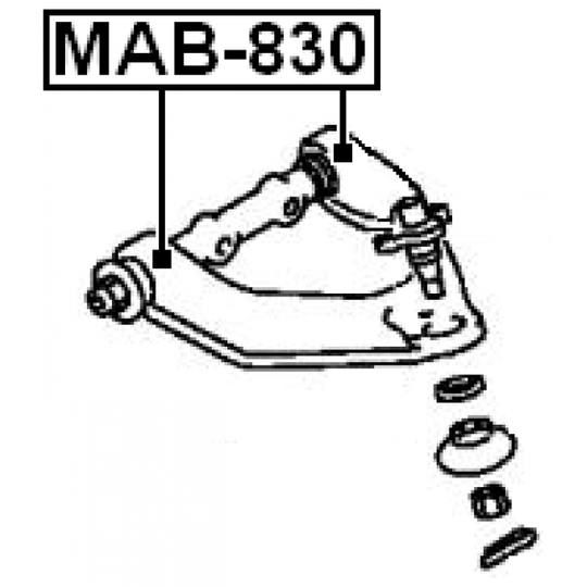 MAB-830 - Control Arm-/Trailing Arm Bush 