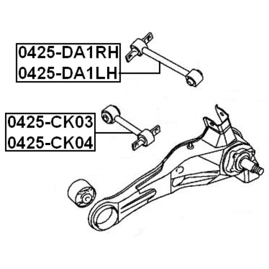 0425-DA1RH - Länkarm, hjulupphängning 