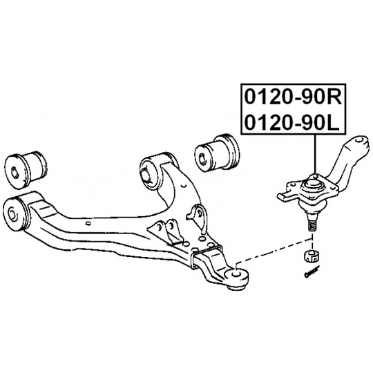 0120-90L - Ball Joint 