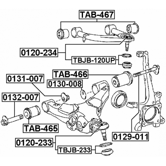 0130-008 - Caster Shim, axle beam 