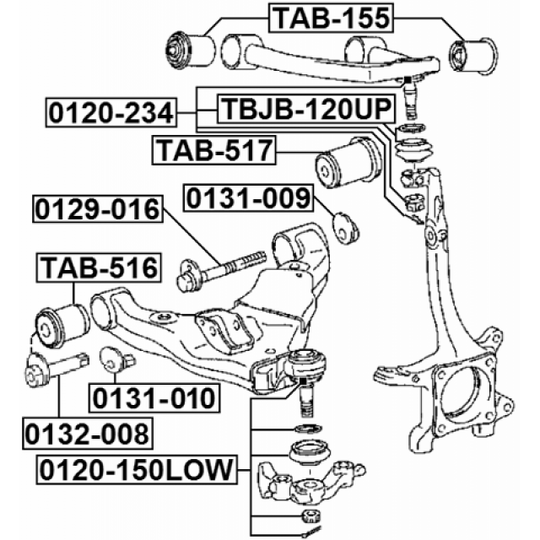 0132-008 - Caster Shim, axle beam 