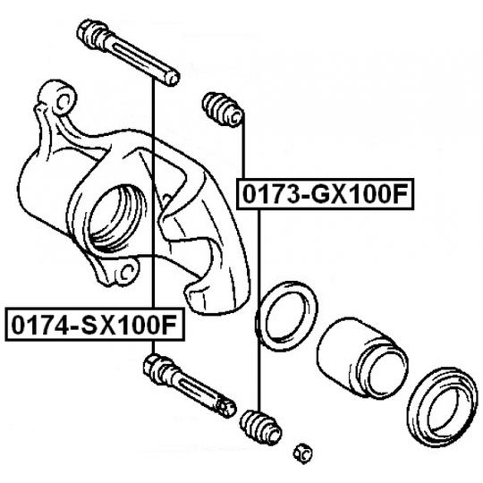 0174-SX100F - Guide Bolt, brake caliper 