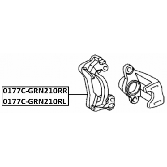 0177C-GRN210RR - Bromsoksmonteringssats 