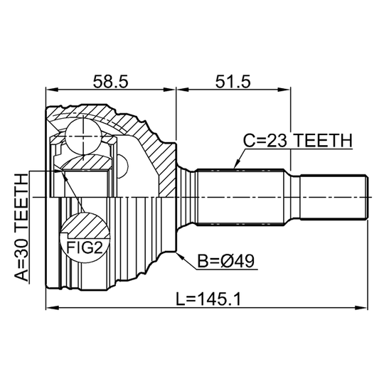 0210-G15RA - Joint Kit, drive shaft 