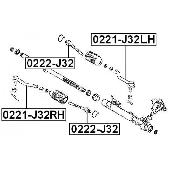 0221-J32RH - Tie rod end 