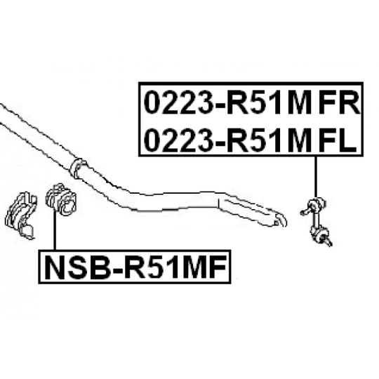 0223-R51MFL - Länk, krängningshämmare 